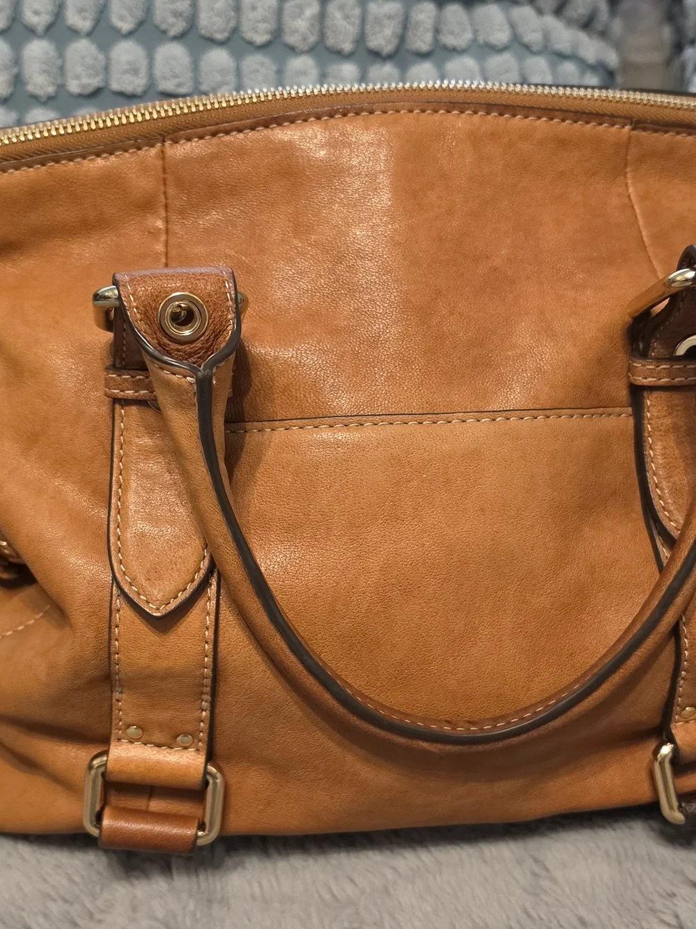 Michael Kors Tan Leather Satchel Bag